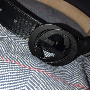 Black Imprime Gucci Belt